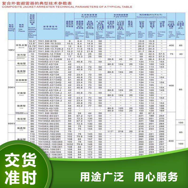 金屬氧化物避雷器Y10W-200/520高性價比