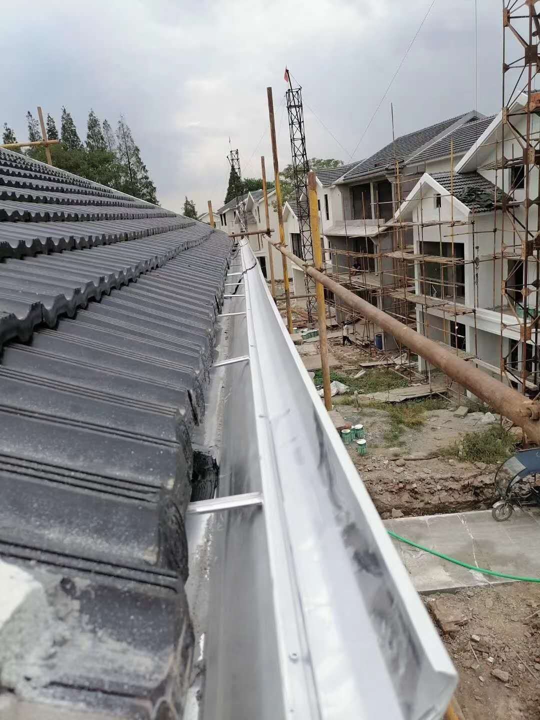 樓頂雨水管 別墅雨水槽 彩鋁成品天溝-精選廠家