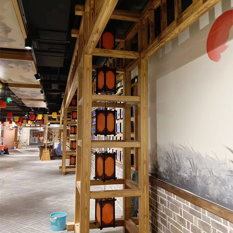 五指山市鋼結(jié)構(gòu)仿木紋漆，金屬面木紋漆，鍍鋅管木紋漆廠家施工