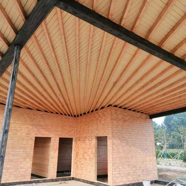 生態(tài)復古木紋漆源頭批發(fā)#方鋼圓管#長廊護欄#園林建筑