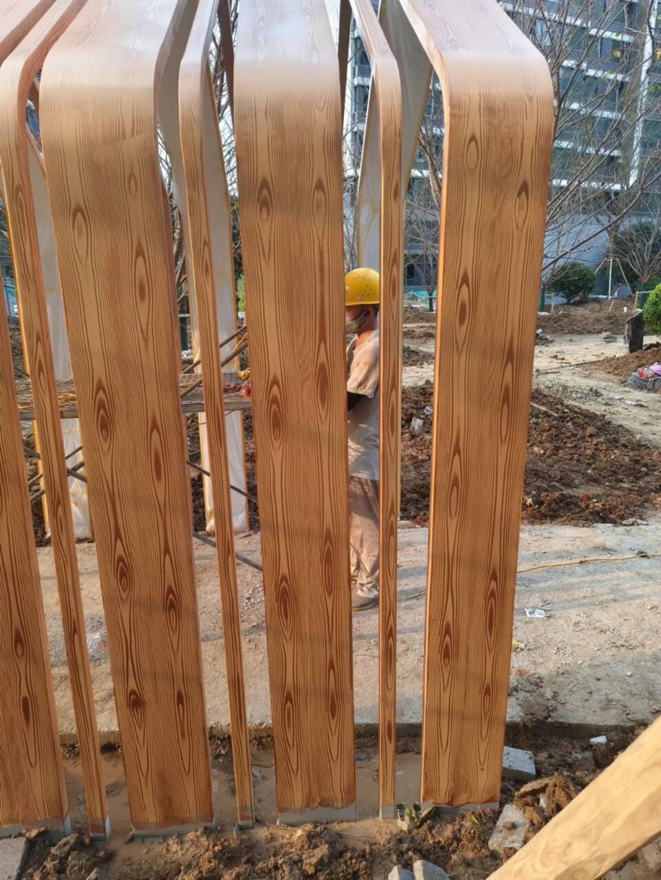廊架長廊木紋漆全包施工價格