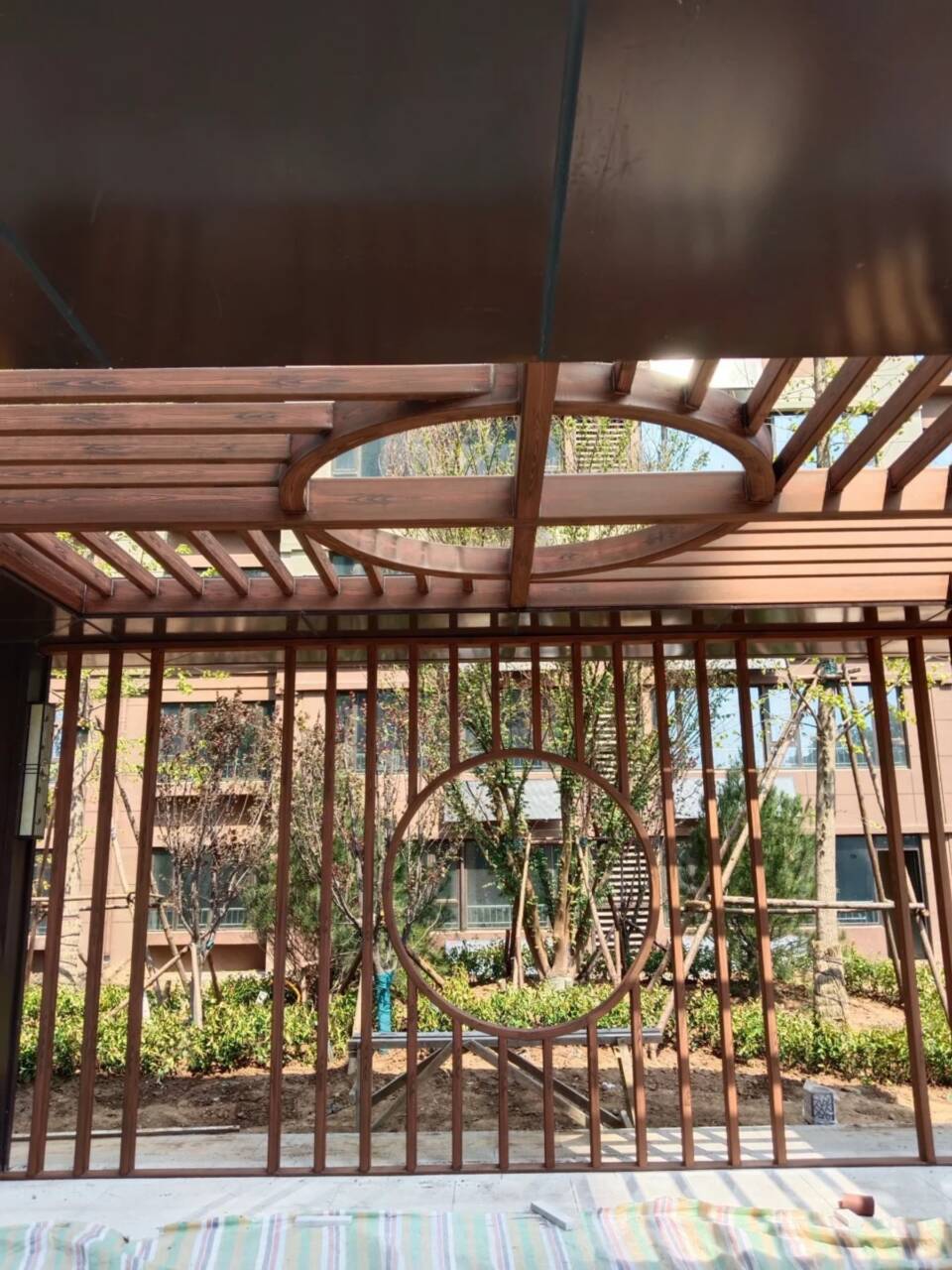 园林建筑木纹漆，内外墙木纹漆，艺术涂料施工厂家