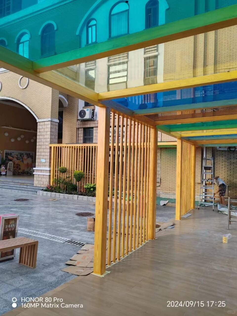 水性環(huán)保木紋漆，涼亭花架木紋漆，仿木紋漆包工包料廠家工藝先進(jìn)
