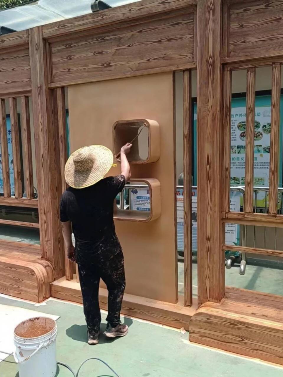 水性环保木纹漆，凉亭花架木纹漆，仿木纹漆厂家电话
