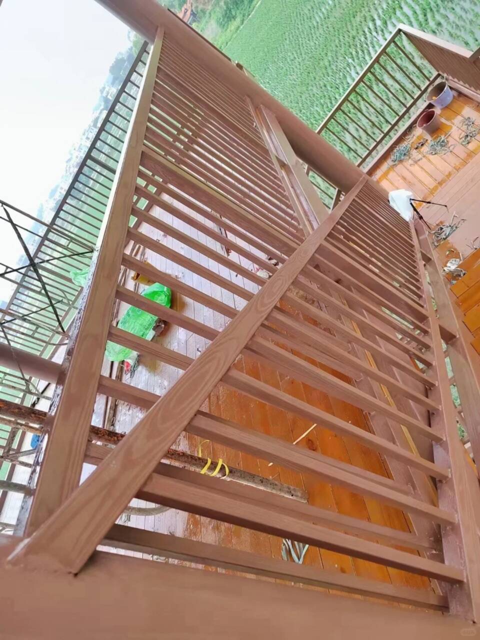 園林建筑木紋漆廠家定制#內(nèi)外墻#不銹鋼#鋁合金#鍍鋅管