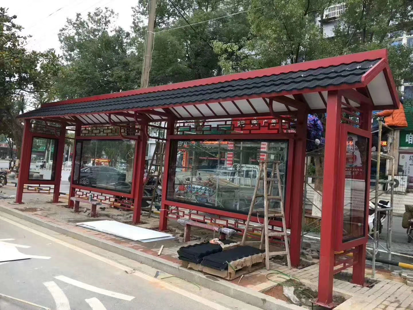 城市候車亭實體大廠物流配送