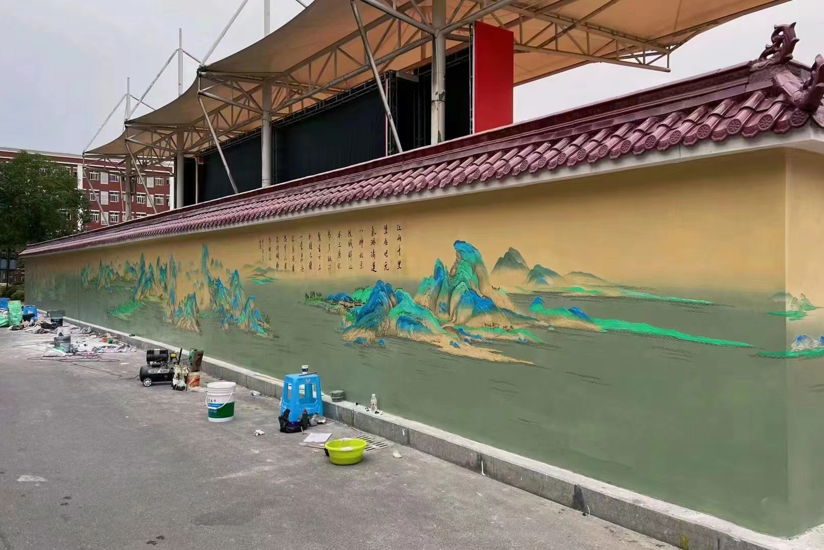 文化墙彩绘手绘墙绘工作室