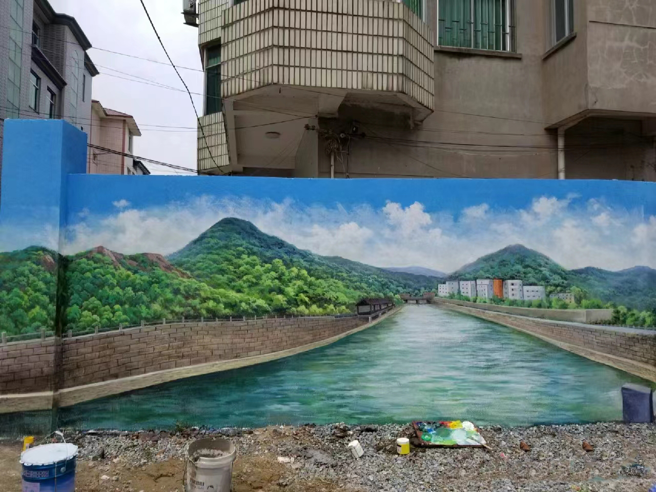 文化墙彩绘手绘墙绘画工作室
