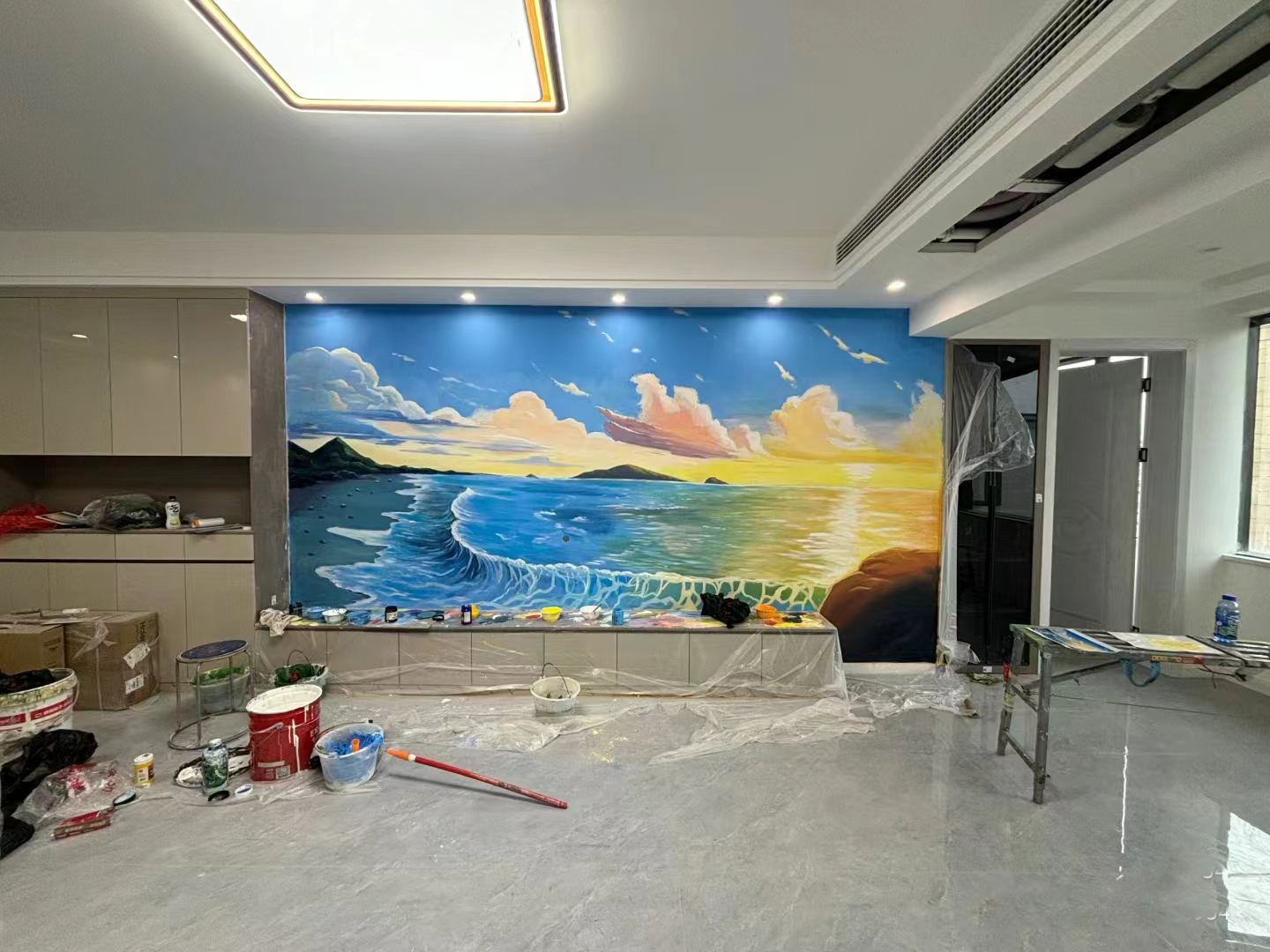 荆州松滋壁画彩绘手绘墙绘画公司放心