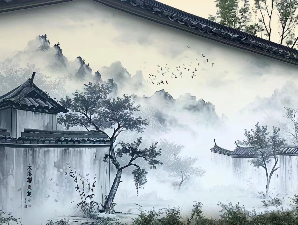 文化墻彩繪手繪墻繪畫(huà)工作室