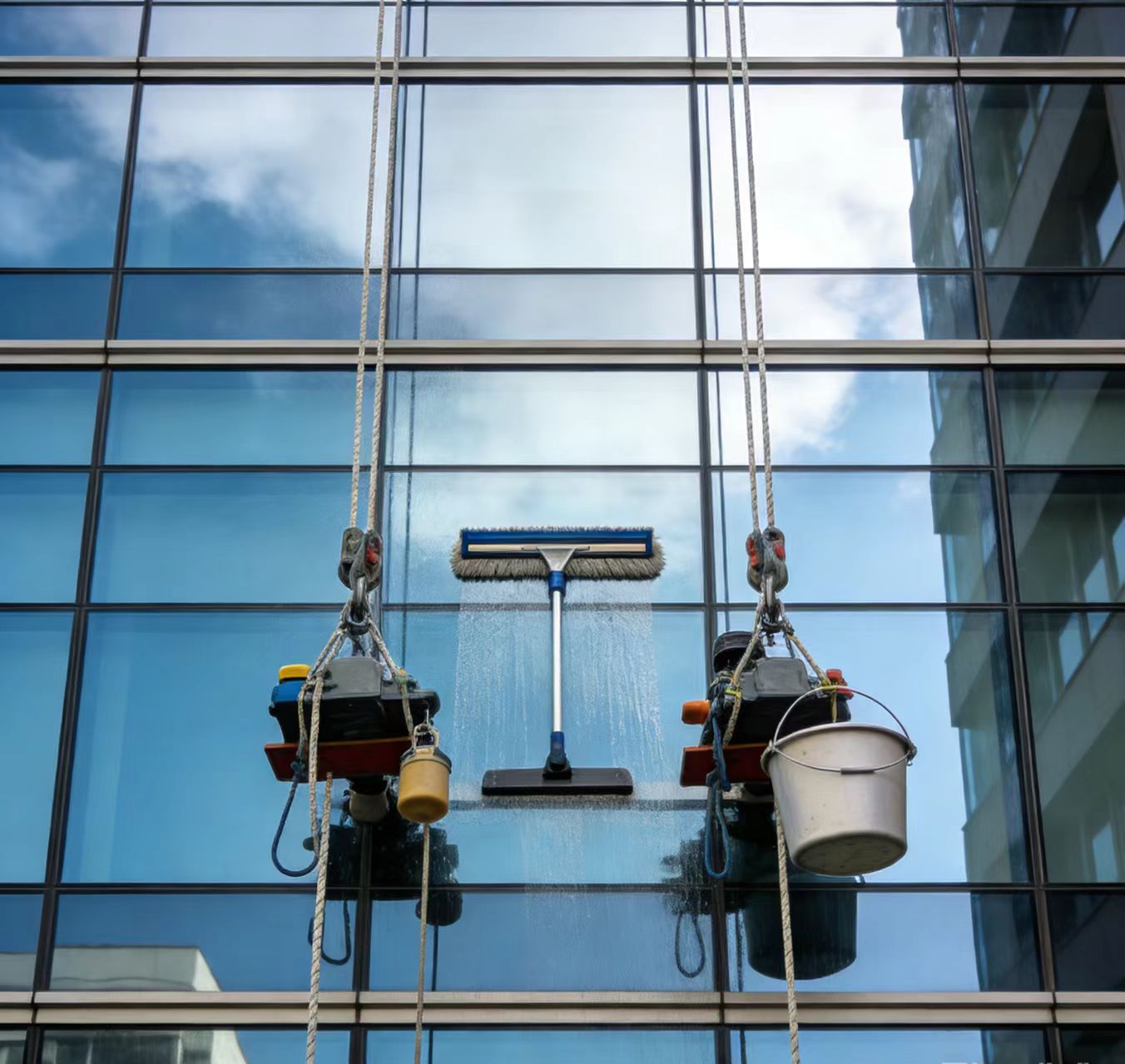 蜘蛛人高空作业,玻璃幕墙清洗专业团队