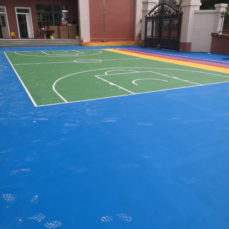 朔胶跑道硅pu篮球场施工_支持定制