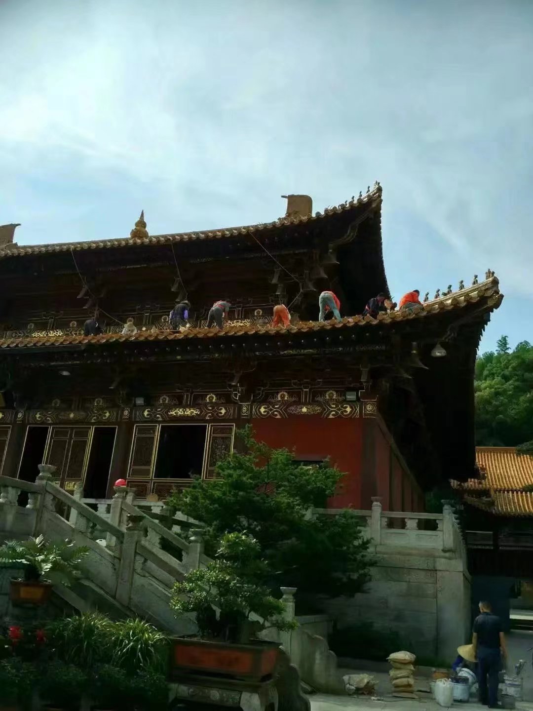寺廟屋面漏水修繕建筑滲漏治理大圖